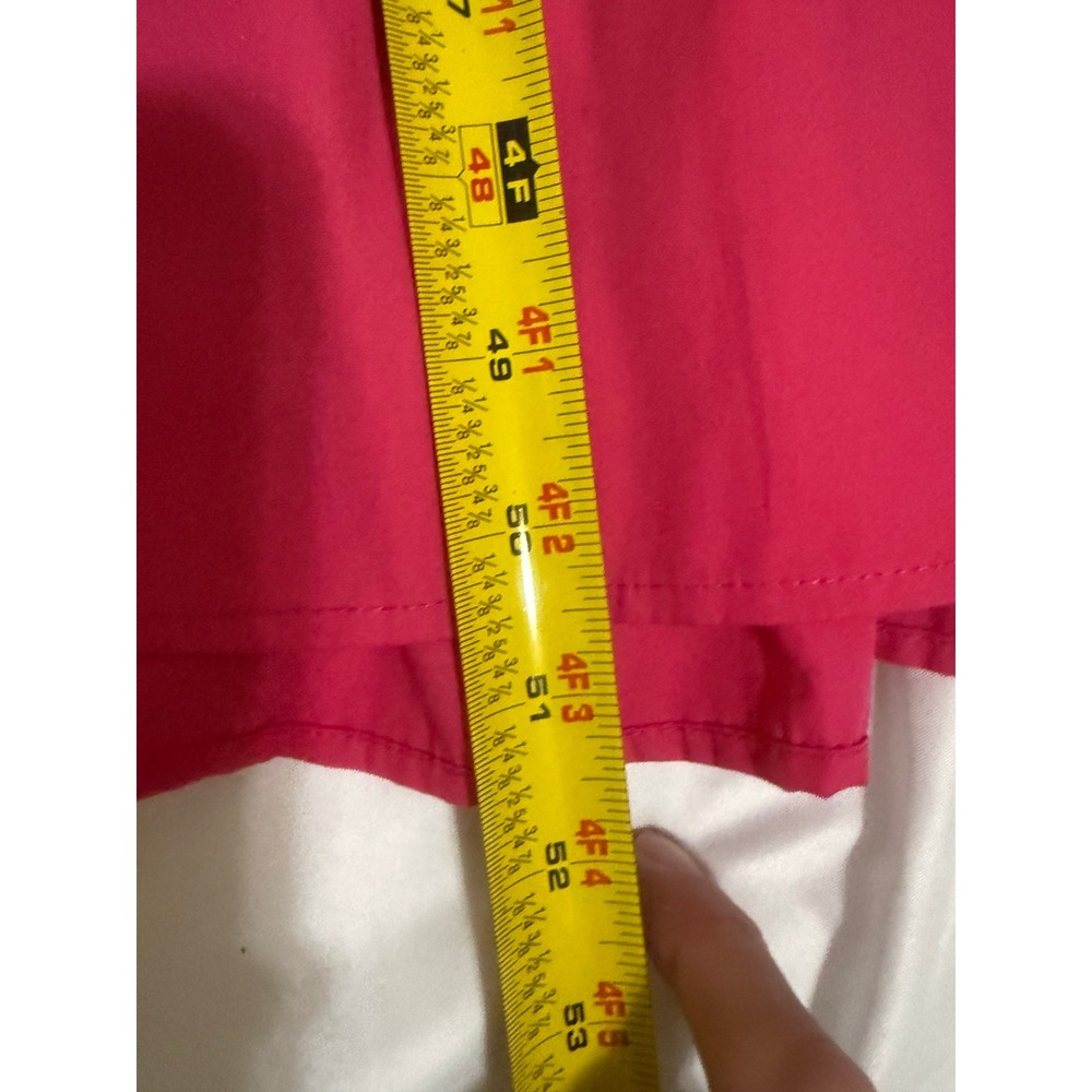 Ashley‎ & Sage Pink Eyelet Puff Sleeve Smocked Tiered Maxi Dress Womens L - Picture 11 of 11